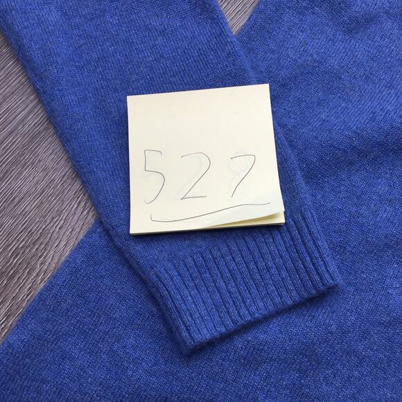 L.L. Bean Womens 100% Cashmere Pullover Sweater Long Sleeve Soft Knit Blue Small - Picture 6 of 6